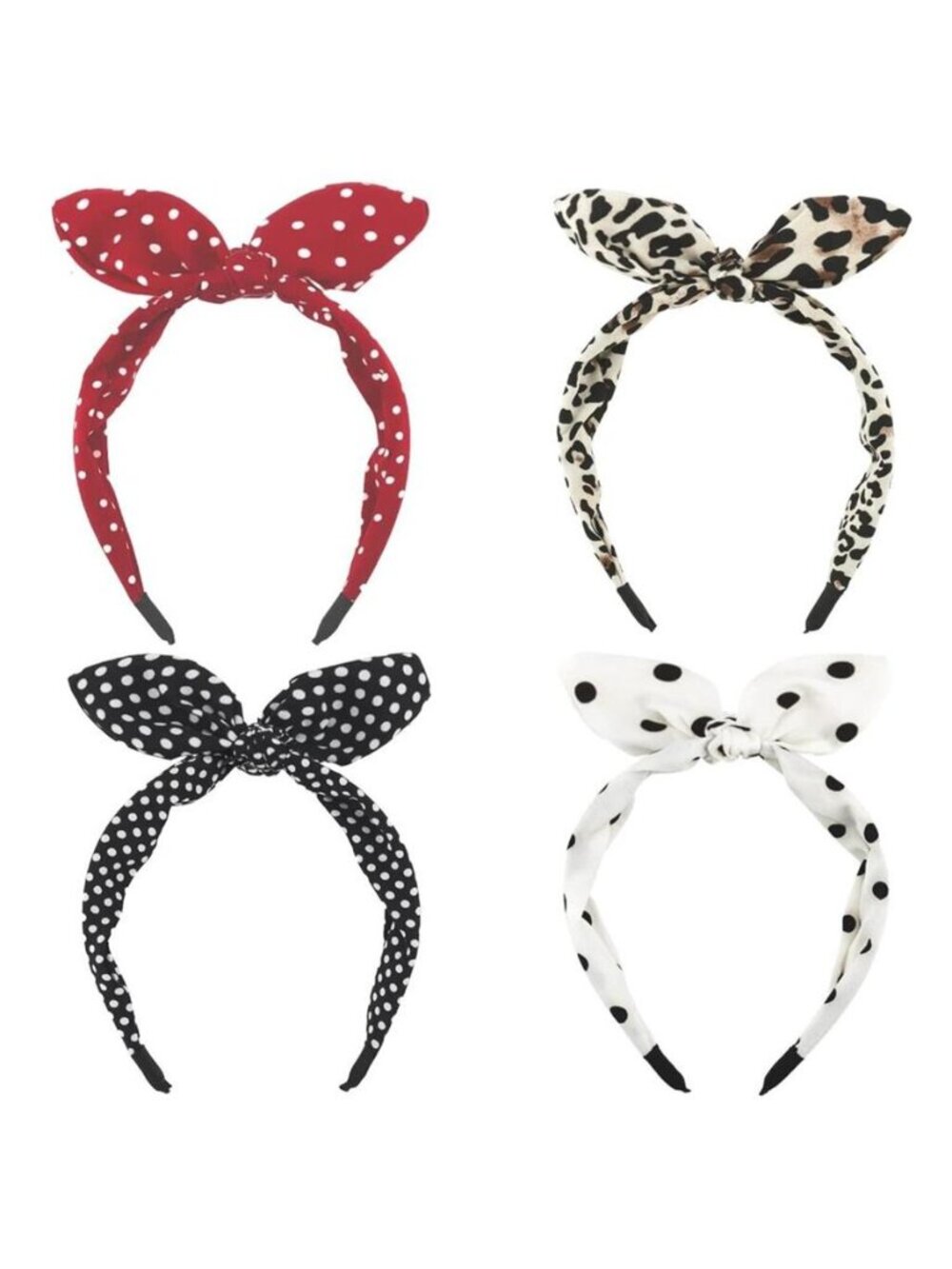 Hairband, 4 Pack Bow Headbands for Women Girls, Cute Knotted Headband with Bow,
